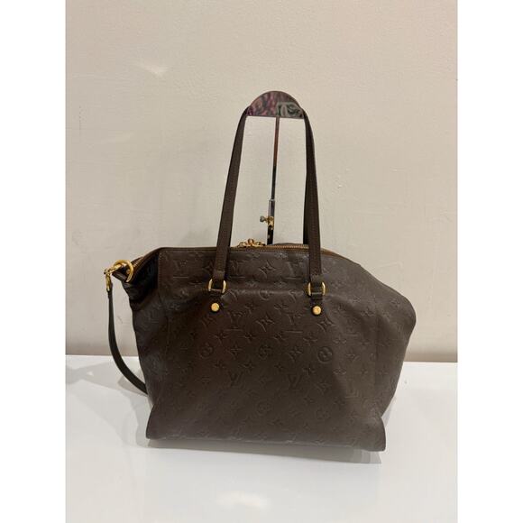 Louis Vuitton Embossed Leather Terre Monogram Empreinte Lumineuse PM Bag Brown - Picture 5 of 16